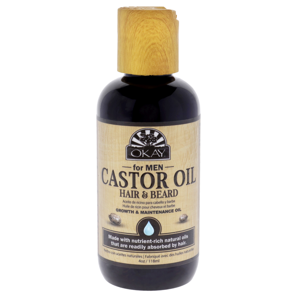 Castor Oil Hair and Beard by Okay for Men - 4 oz Oil